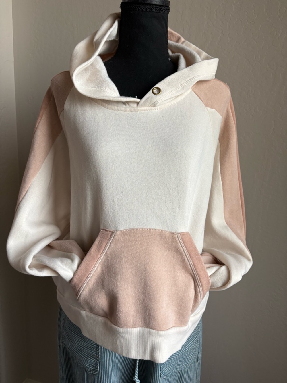 Vintage Havana Cream and Blush Pink  Pullover